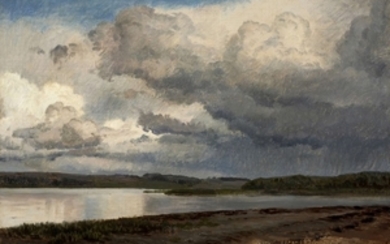 Janus LA COUR RingKobing, 1837 - Odder, 1909 Vue du lac de Julsø au Danemark