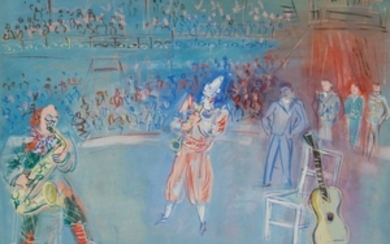 Jean DUFY (1888 1964) Au Cirque Gouache. Signée en…
