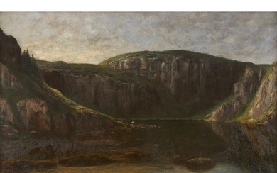MANNER OF GUSTAVE COURBET (french, 1819-1877) ROCKS OF ORNAN...