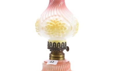 Miniature Kerosene Lamp, Chrysanthemum Pattern