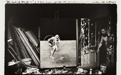 Peter Beard, Francis Bacon in his studio, 7 Reese Mews off the Old Brompton Road London (a painting later destroyed)
