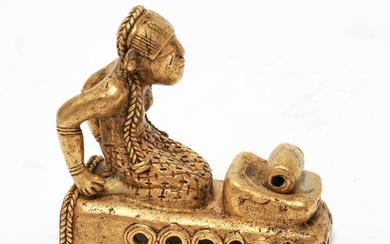 Pre-Columbian Gold Sinu Tumbaga Figural Finial
