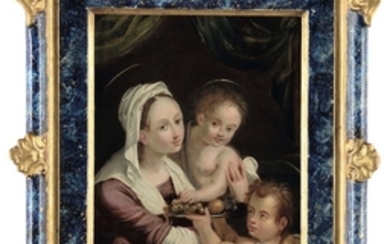 Scuola del XVII secolo, Madonna con Bambino e San
