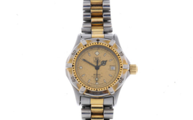 TAG HEUER - a lady's bi-colour 2000 Series bracelet watch. View more details