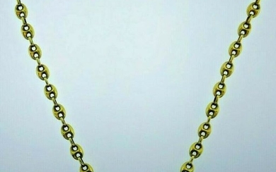 VINTAGE 14k Yellow Gold Mariner Link Necklace Circa