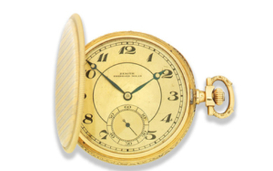Zenith for Eberhard, Milan. An 18K two colour gold keyless wind full hunter pocket watch