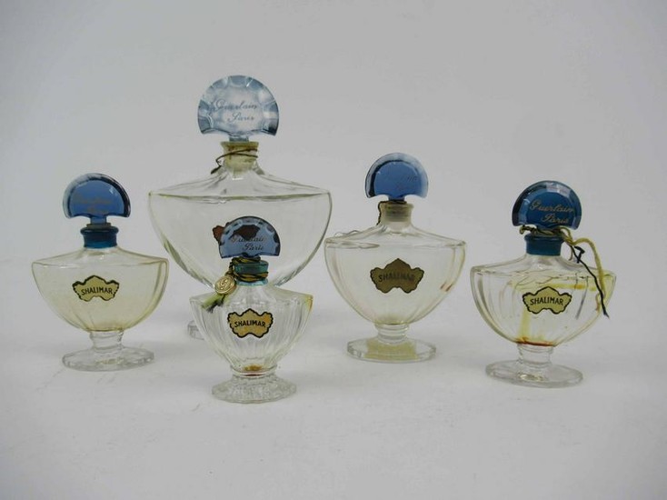 5 Assorted Guerlian Paris Shalimar Perfumes