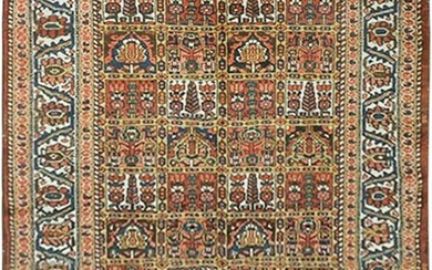 5 x 10 Red Brown Semi Antique Persian Bakhtiari Runner