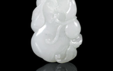 A white jade 'gourds' pendant