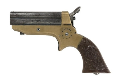 A C. Sharps & Co. brass pepperbox four barrel pistol
