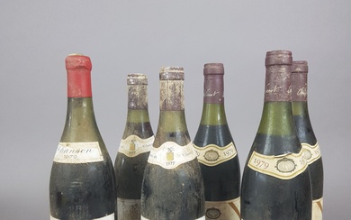 6 bouteilles : - 1 bouteille de Clos de la Roche, Chanson Père et fils,...