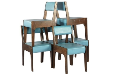 6 midmodern chairs