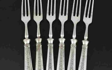 6-piece sterling silver table fork set in Iran