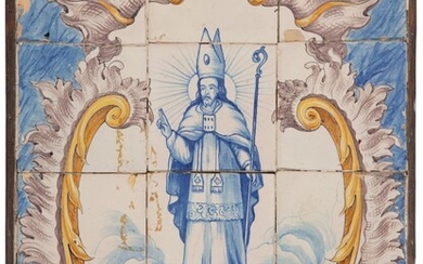 61042: A Portuguese Azulejo Tile Panel, 17th-18th centu