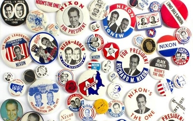 65 Vintage Various Richard Nixon Campaign Buttons