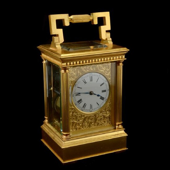 19th Century French Drocourt Carriage Clock