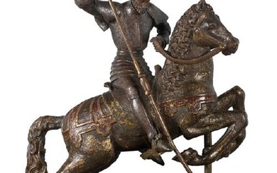 Saint George Carved, polychromed and gilded wooden
