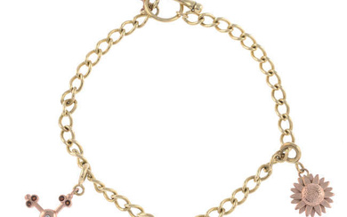 9ct gold charm bracelet, Clogau
