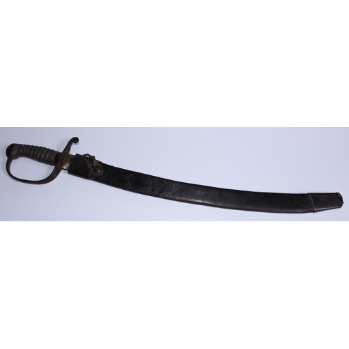A 19th century Constabulary sword, 56.5cm curved fullered bl...
