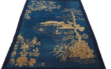 A CHINESE 'PAO TU' PICTORIAL CARPET QING DYNASTY (1644-1912), CIRCA 19TH CENTURY