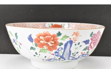 A Chinese famille rose punch bowl, Qianlong, mid 18th centur...