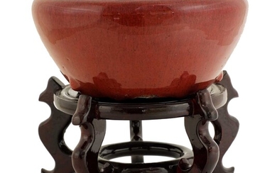 A Chinese flambé-glazed bowl