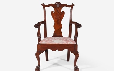 A Chippendale carved walnut armchair, Philadelphia, PA, circa 1760