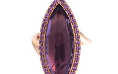 A Christophe Danhier Amethyst & Pink Sapphire Ring