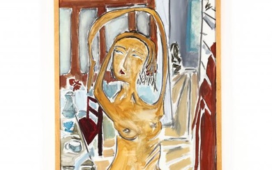 A Contemporary Painting of a Nude in an Interior