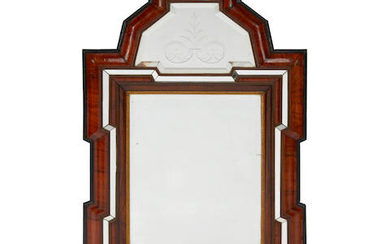 A Continental Walnut Mirror