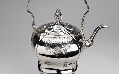 A Dutch silver bouilloire