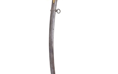 A FRENCH CAVALRY SABRE WITH DAMASCUS BLADE, CA. EARLY 19TH...