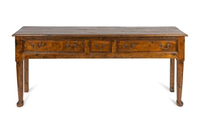 A George III Style Oak Dresser Base Height 31 x length