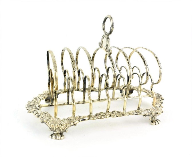 A George IV Silver Toast-Rack, by Thomas and John Settle,...