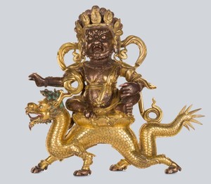 A Gilt Bronze Figure of White Jambhala(Buddha), China, 18th Century.