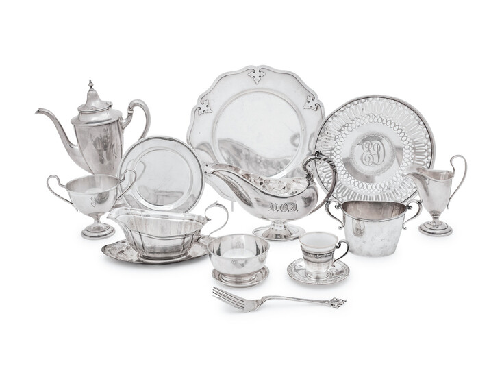A Group of American and English Silver Holloware Articles