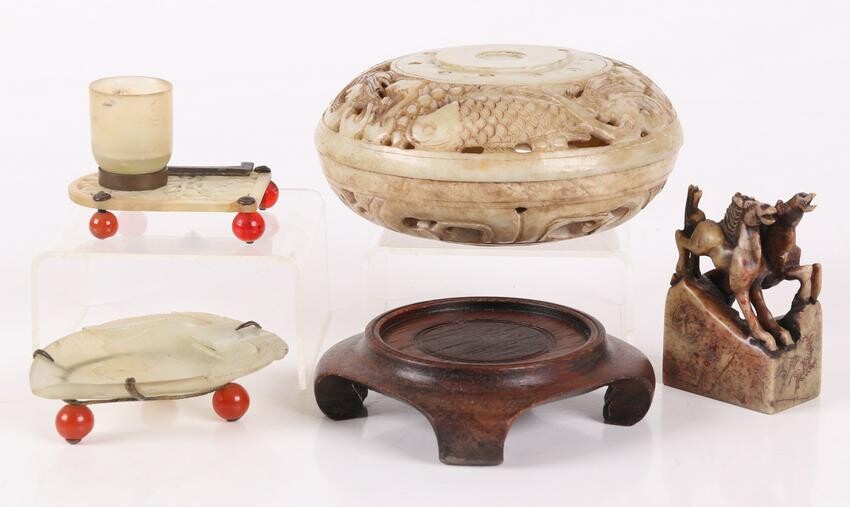 A Group of Chinese Objects Including Jade