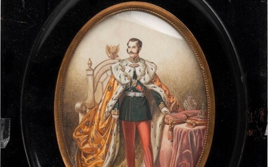 A LARGE PORTRAIT MINIATURE: ALEXANDER II OF RUSSIA