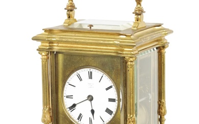 A LATE 19TH CENTURY GRAND SONNERIE REPEATING CARRIAGE CLOCK...