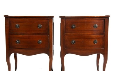 A Pair of Louis XV Style Three Drawer Stands