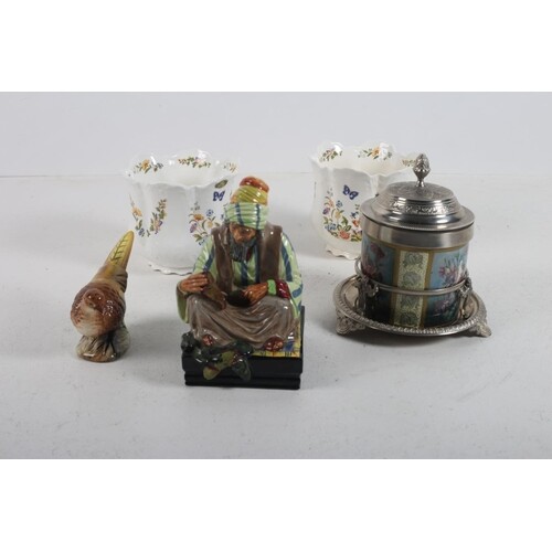 A ROYAL DOULTON FIGURE modelled as the cobbler together with...