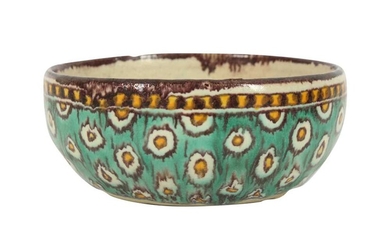A SMALL POLYCHROME-PAINTED CHEMLA POTTERY BOWL Tunis, Tunisia, North Africa, ca. 1920 - 1930