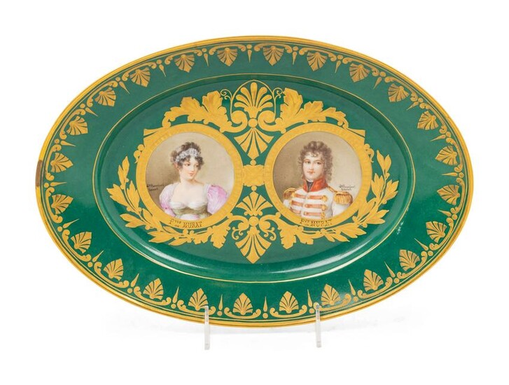 A Sevres Style Porcelain Napoleonic Platter