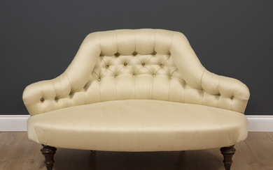 A Victorian shaped low conversation seat