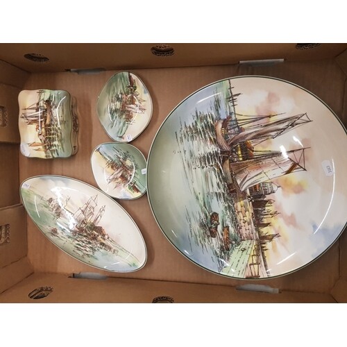 A collection of Royal Doulton Home Waters patterned series w...