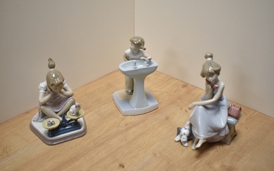 A group of three Lladro porcelain figure studies, comprising Chit-Chat number 5466, How You've Grown