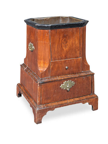 A late 18th / early 19th century Anglo-Dutch walnut tea stove or jardiniere