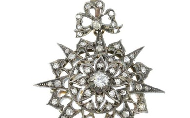 A late 19th century silver and gold old and rose-cut