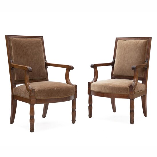 NOT SOLD. A pair of Empire mahogany armchairs. France, early 19th century. (2). – Bruun Rasmussen Auctioneers of Fine Art