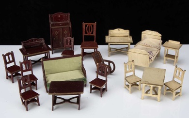 A quantity of Gottschalk dolls’ house furniture